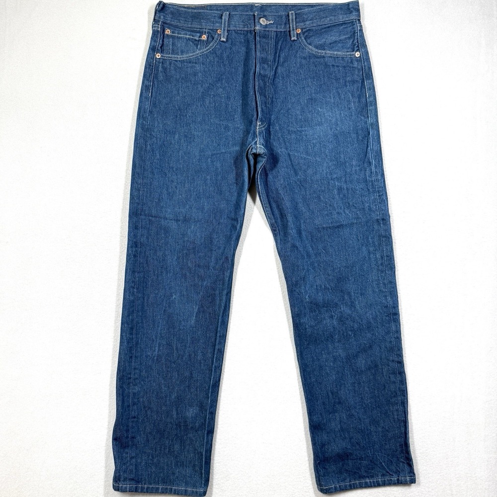 Vintage Levis 501 XX Jeans Men 36x32 Dark Wash Straight Leg Button Fly Denim Y2K